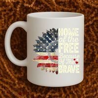 Happy 4th Of July Sunflower Coffee Mug thumb 2