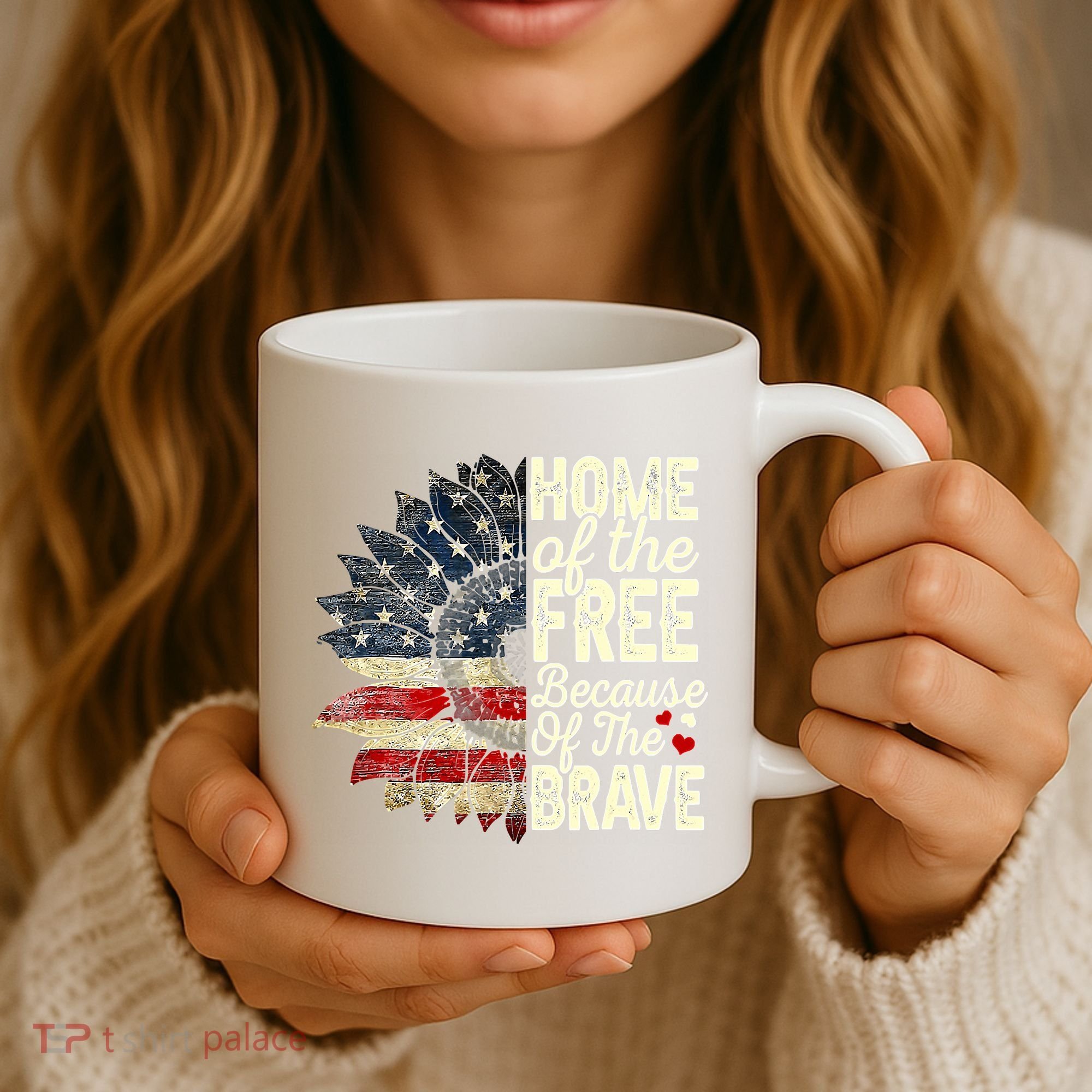 Happy 4th Of July Sunflower Coffee Mug