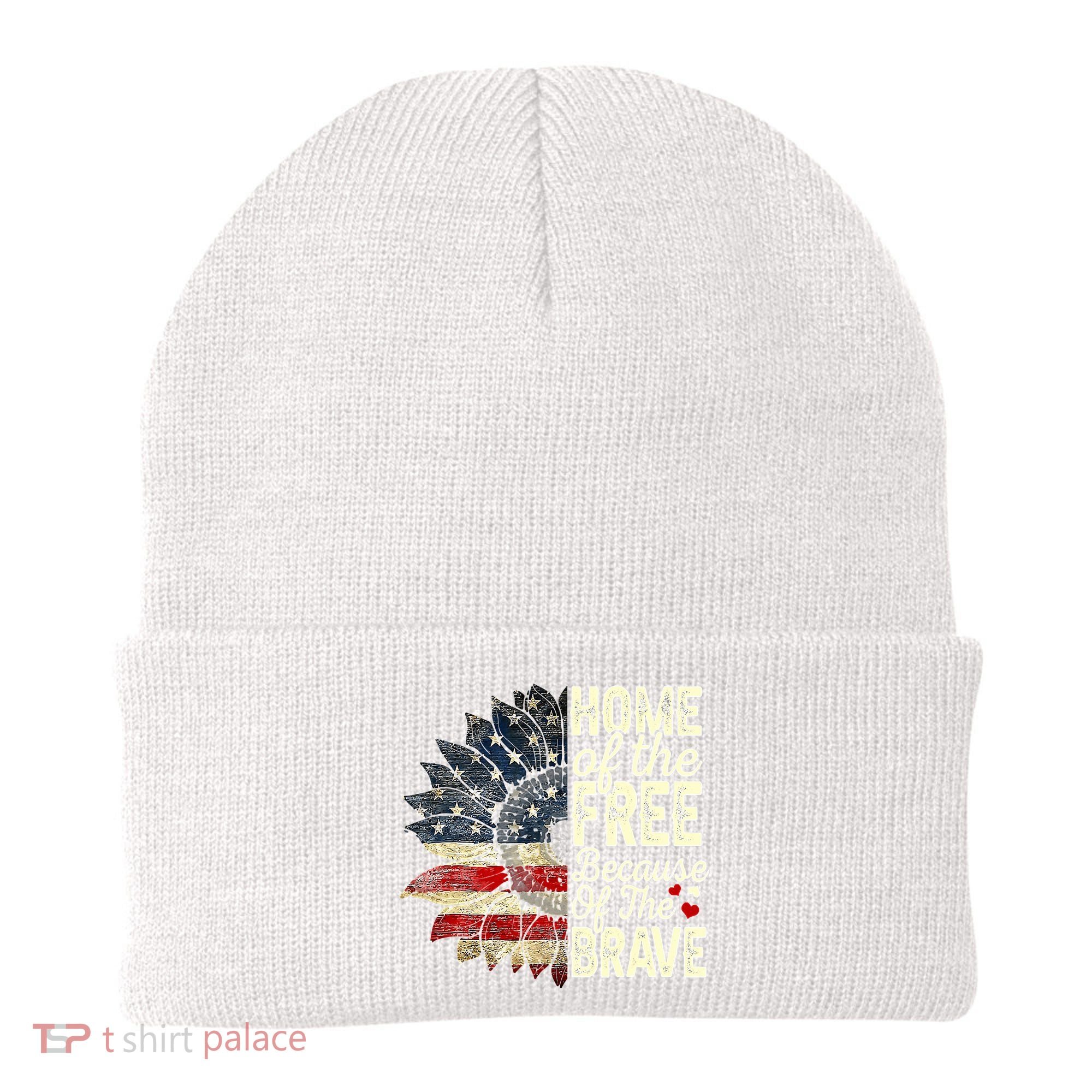 Happy 4th Of July Sunflower Beanie