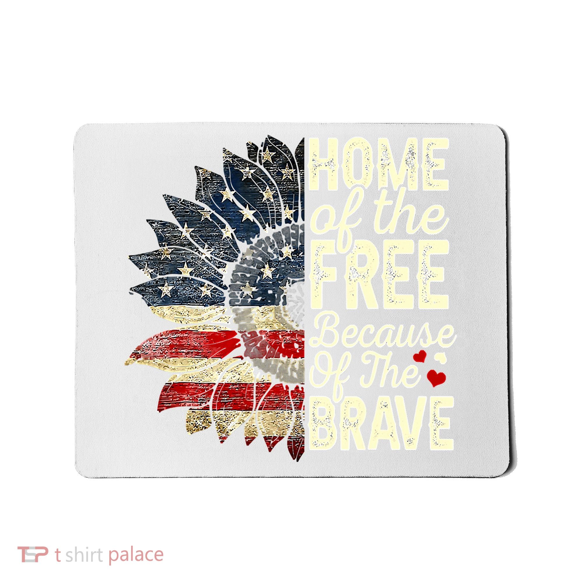 Happy 4th Of July Sunflower Mousepad