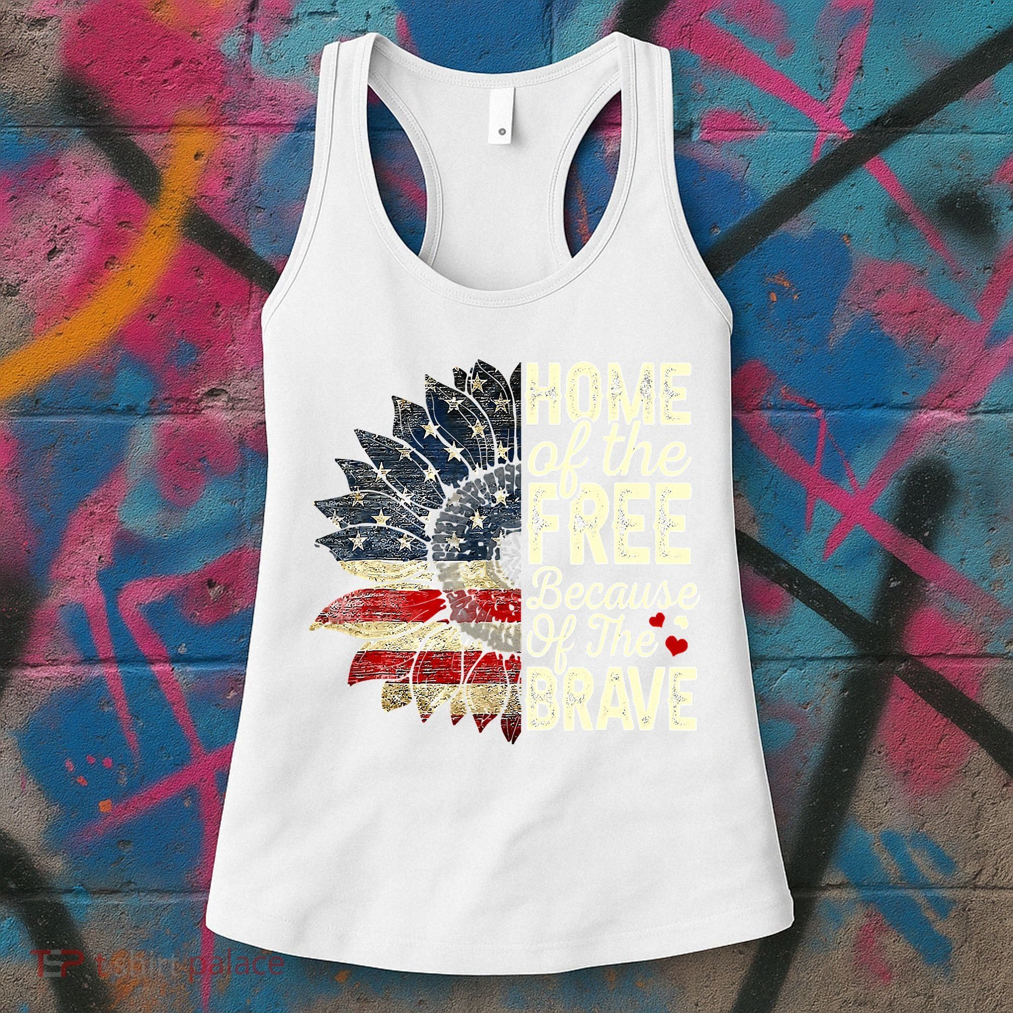 Happy 4th Of July Sunflower Women's Tank Top