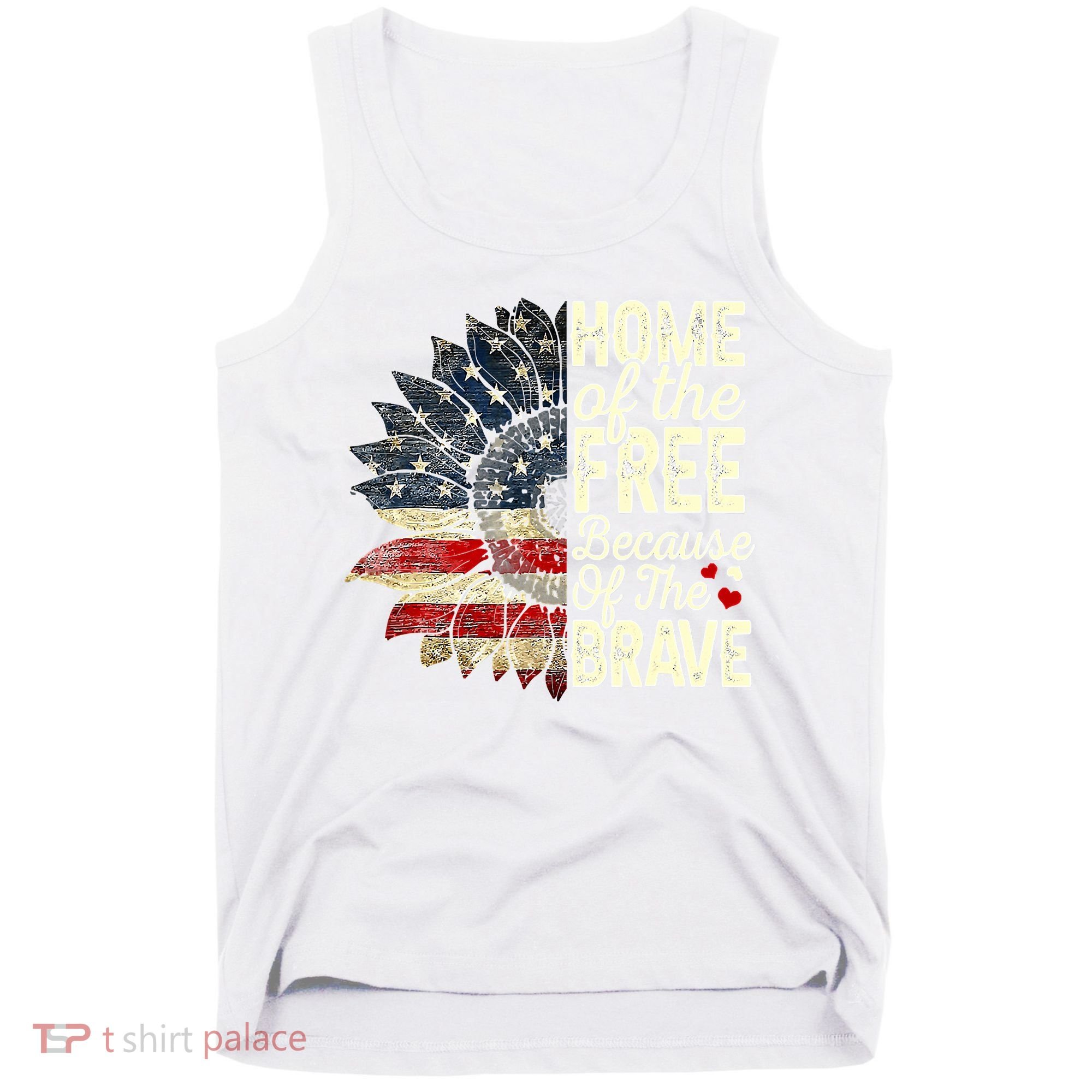 Happy 4th Of July Sunflower Tank Top