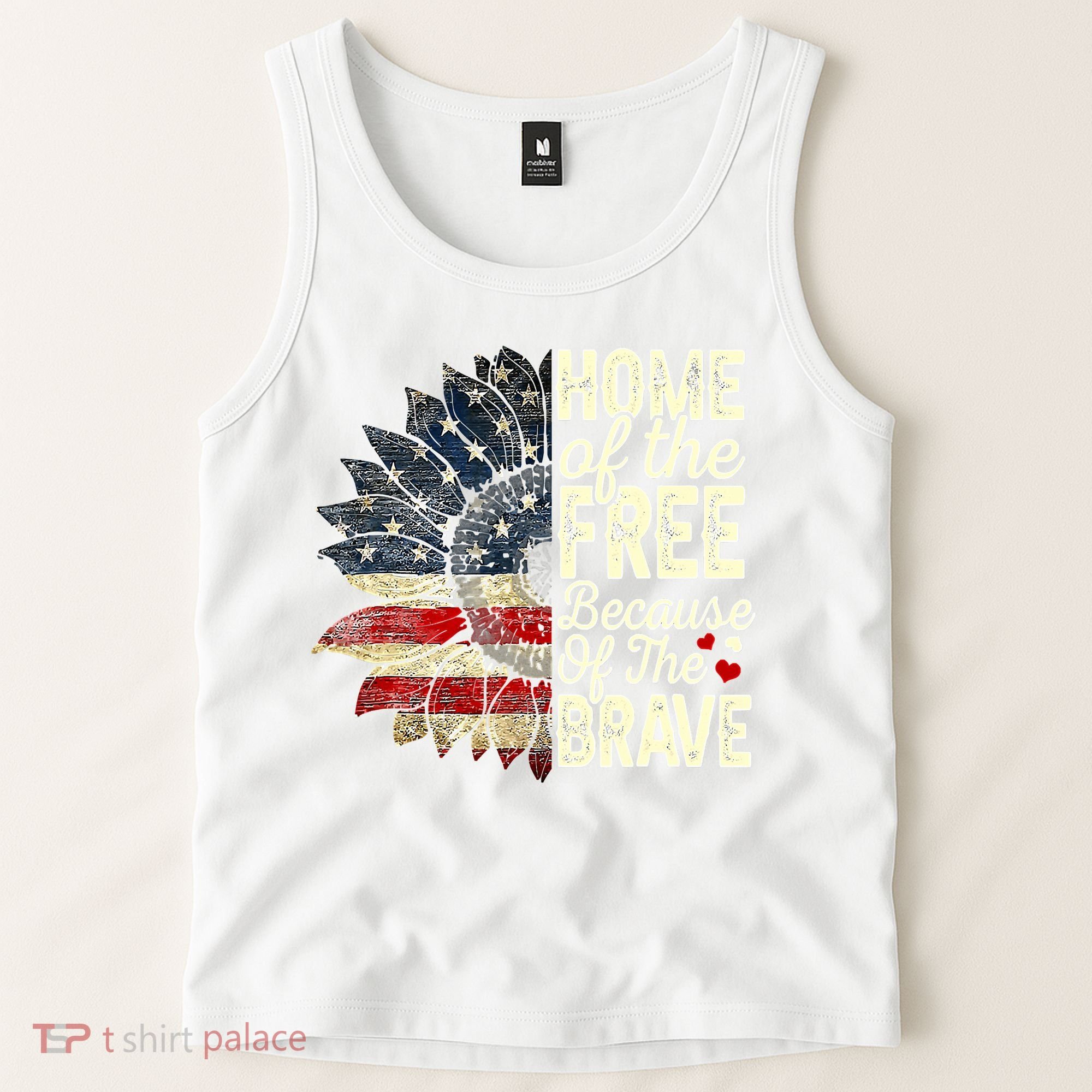 Happy 4th Of July Sunflower Tank Top