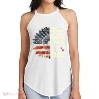 Happy 4th Of July Sunflower Women's Perfect Tri Rocker Tank thumb 2