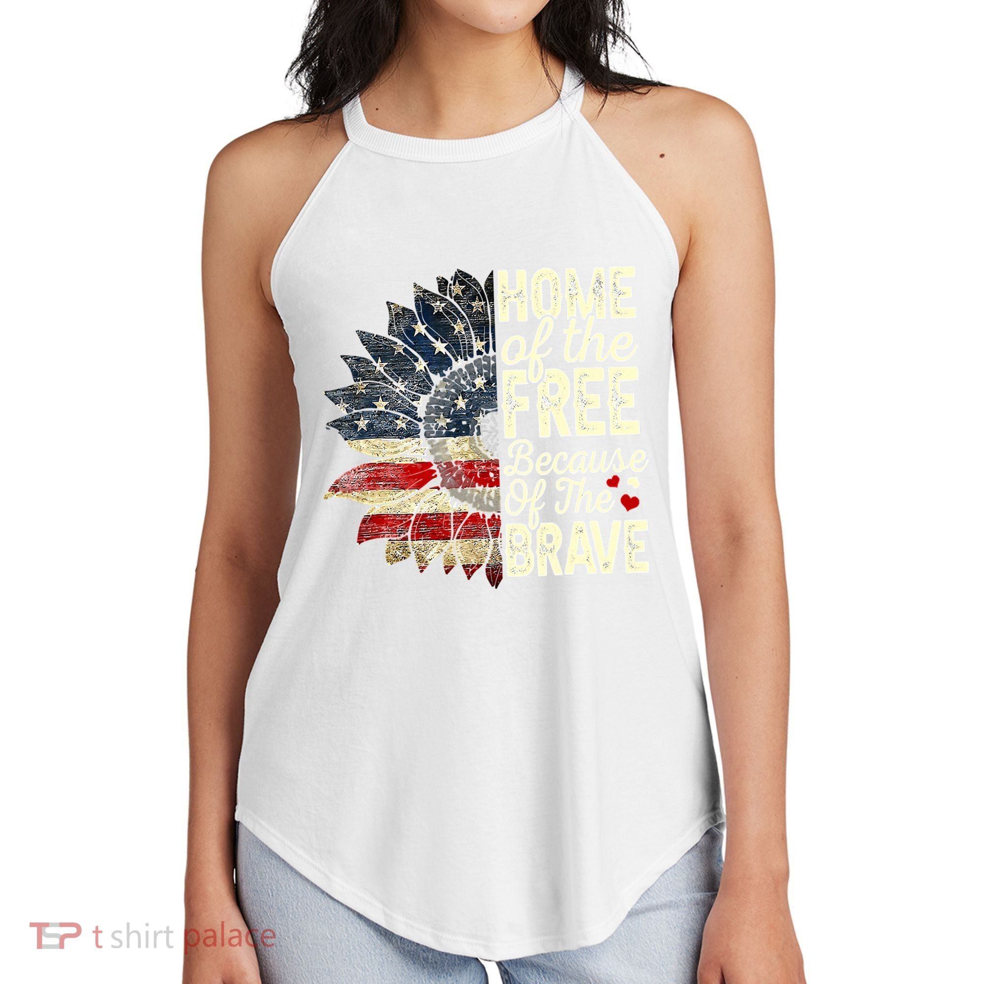 Happy 4th Of July Sunflower Women's Perfect Tri Rocker Tank
