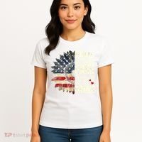 Happy 4th Of July Sunflower Women's T-Shirt thumb 4
