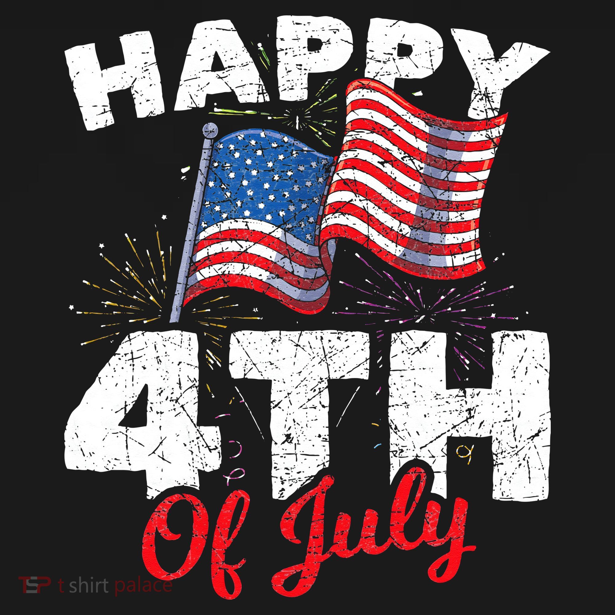 Happy 4th Of July Patriotic American US Flag 4th Of July T-Shirt