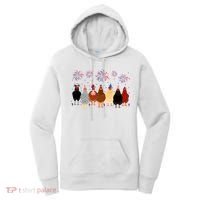 Happy 4th Of July Independence Day Fireworks Chicken Hen Farmer Women's Hoodie thumb 0