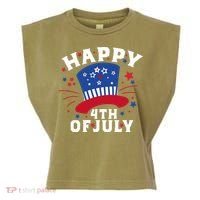 Happy 4th Of July Festive Celebration Garment-Dyed Women's Muscle Tee thumb 0