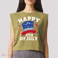 Happy 4th Of July Festive Celebration Garment-Dyed Women's Muscle Tee thumb 2