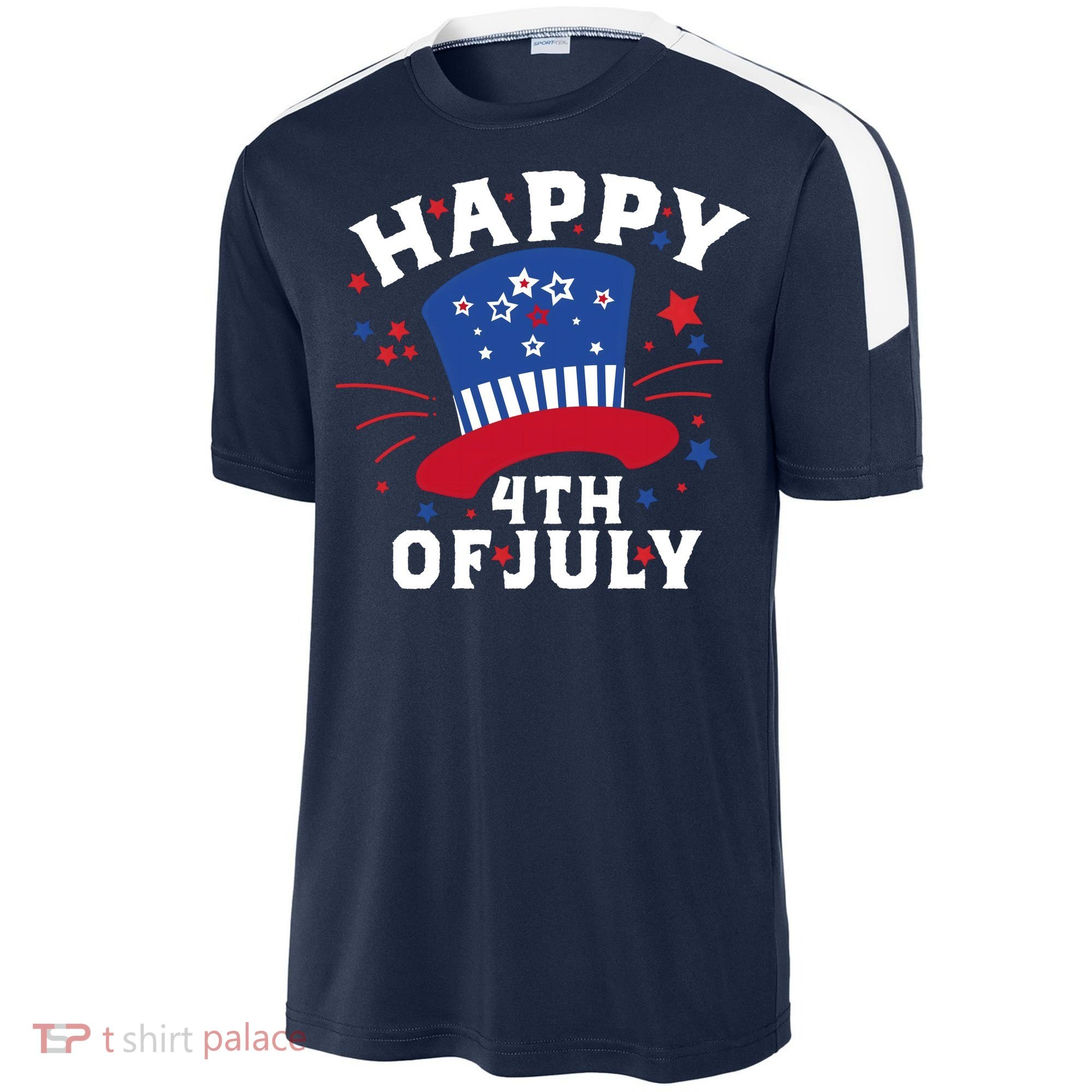 Happy 4th Of July Festive Celebration Sport-Tek Competitor United Soccer Jersey