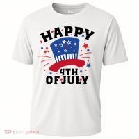 Happy 4th Of July Festive Celebration Cooling Performance Crew T-Shirt thumb 0