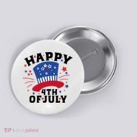 Happy 4th Of July Festive Celebration Button thumb 0