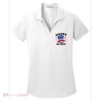 Happy 4th Of July Festive Celebration Women's Dry Zone Grid Polo thumb 0
