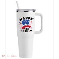Happy 4th Of July Festive Celebration 40oz Vacuum Insulated Stainless Steel Travel Tumbler thumb 0