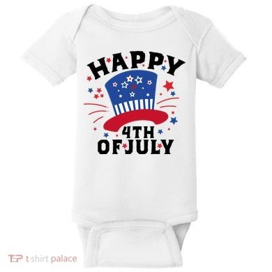 Happy 4th Of July Festive Celebration Baby Bodysuit