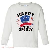 Happy 4th Of July Festive Celebration Toddler Long Sleeve Shirt thumb 0