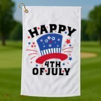 Happy 4th Of July Festive Celebration Golf Towel thumb 1