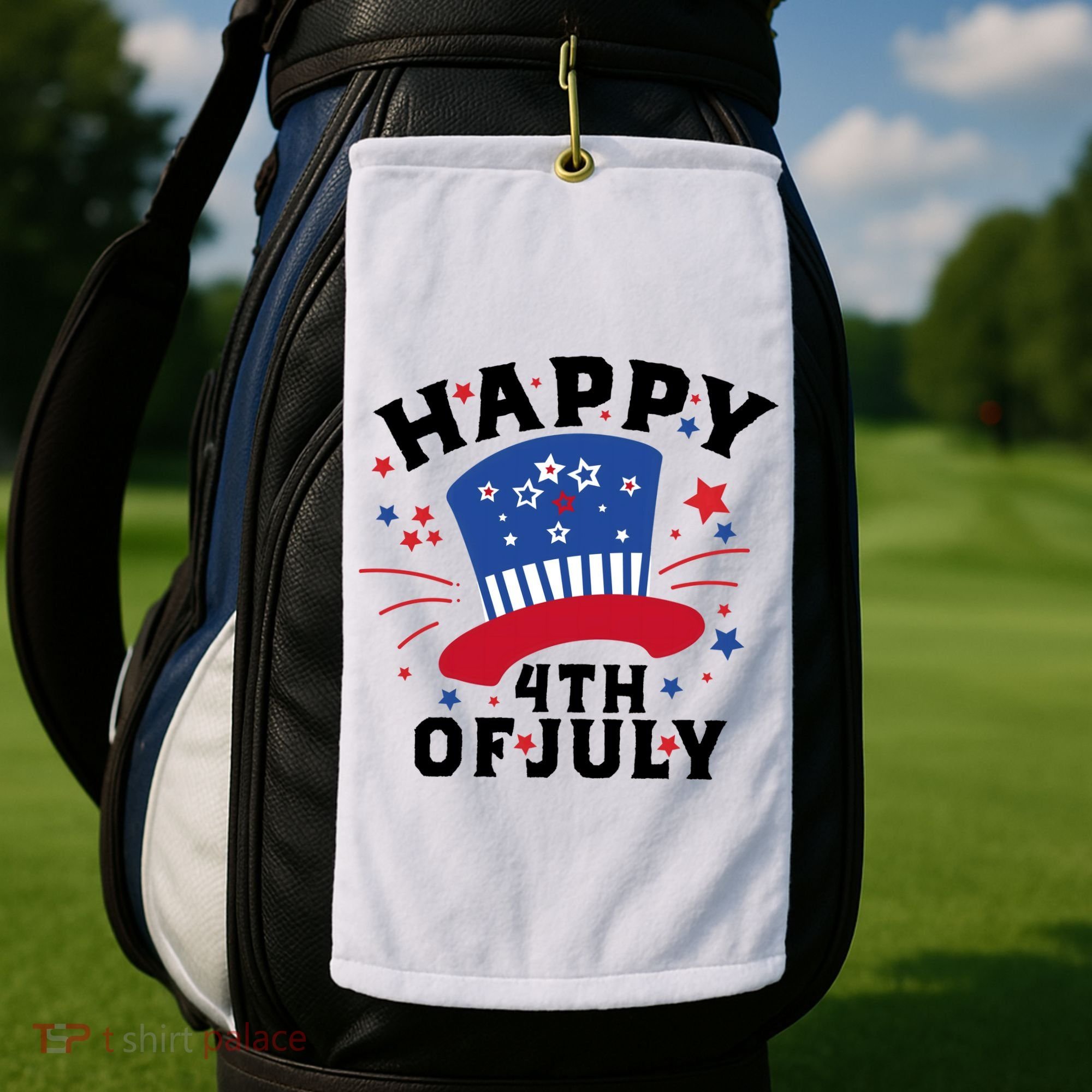 Happy 4th Of July Festive Celebration Golf Towel