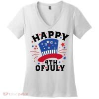 Happy 4th Of July Festive Celebration Women's V-Neck T-Shirt thumb 0