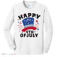 Happy 4th Of July Festive Celebration Kids Long Sleeve Shirt thumb 0