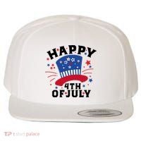 Happy 4th Of July Festive Celebration Wool Snapback Cap thumb 0