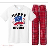Happy 4th Of July Festive Celebration Kids Plaid Pajama Set thumb 0