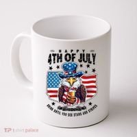 Happy 4th Of July Stars Stripes Usa Bald Eagle Beer Drinking Coffee Mug thumb 0