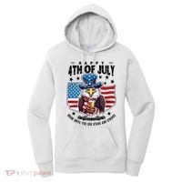 Happy 4th Of July Stars Stripes Usa Bald Eagle Beer Drinking Women's Hoodie thumb 0