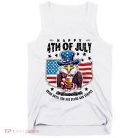 Happy 4th Of July Stars Stripes Usa Bald Eagle Beer Drinking Tank Top thumb 0
