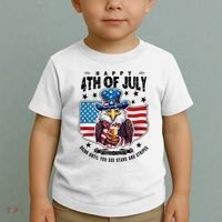Happy 4th Of July Stars Stripes Usa Bald Eagle Beer Drinking Toddler T-Shirt thumb 2
