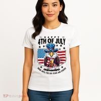 Happy 4th Of July Stars Stripes Usa Bald Eagle Beer Drinking Women's T-Shirt thumb 4