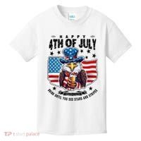 Happy 4th Of July Stars Stripes Usa Bald Eagle Beer Drinking Kids T-Shirt thumb 0
