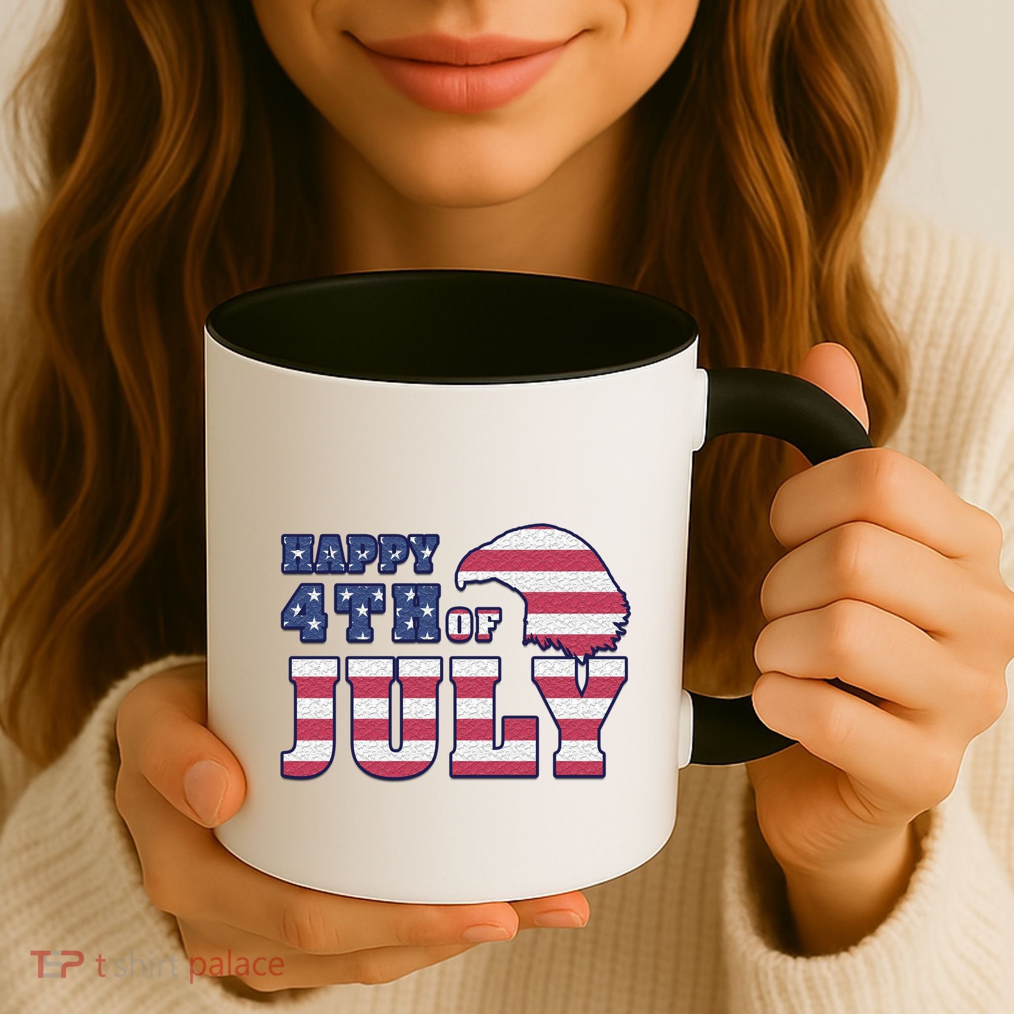 Happy 4th Of July Eagle American Coffee Mug