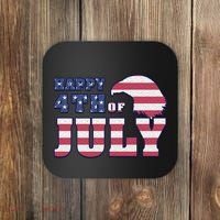Happy 4th Of July Eagle American Coaster thumb 0