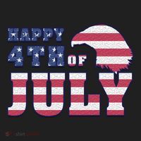 Happy 4th Of July Eagle American Golf Towel thumb 3