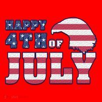 Happy 4th Of July Eagle American Santa Hat thumb 1