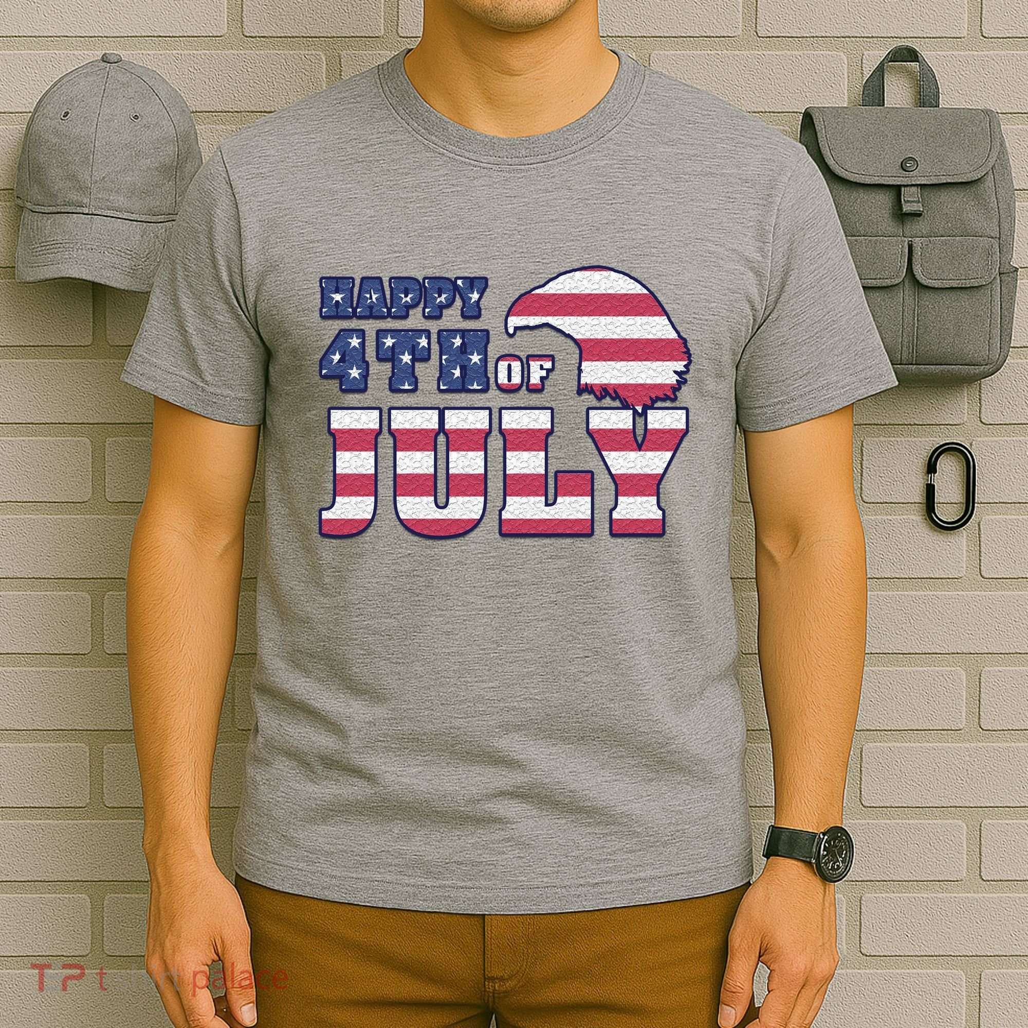 Happy 4th Of July Eagle American T-Shirt