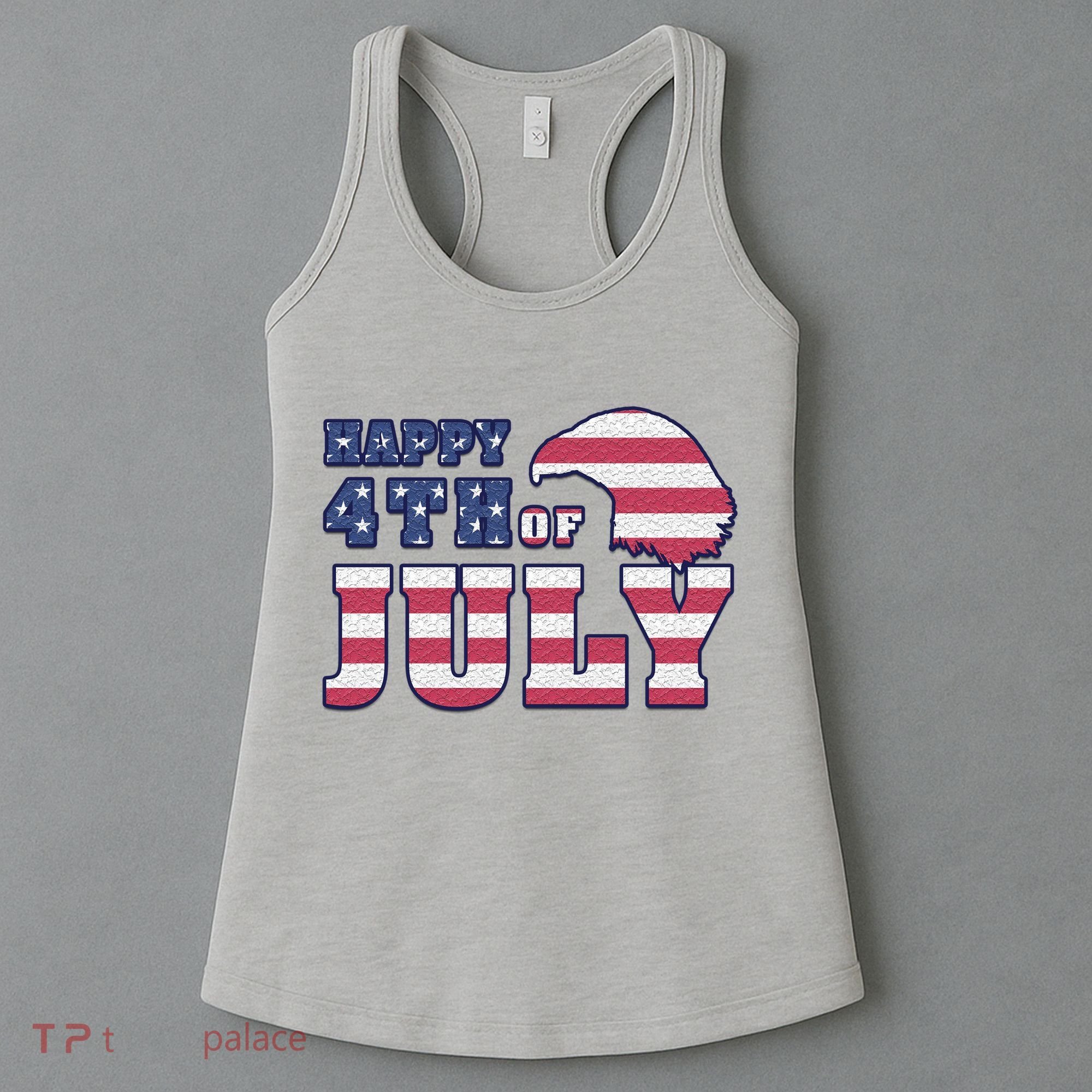Happy 4th Of July Eagle American Women's Tank Top