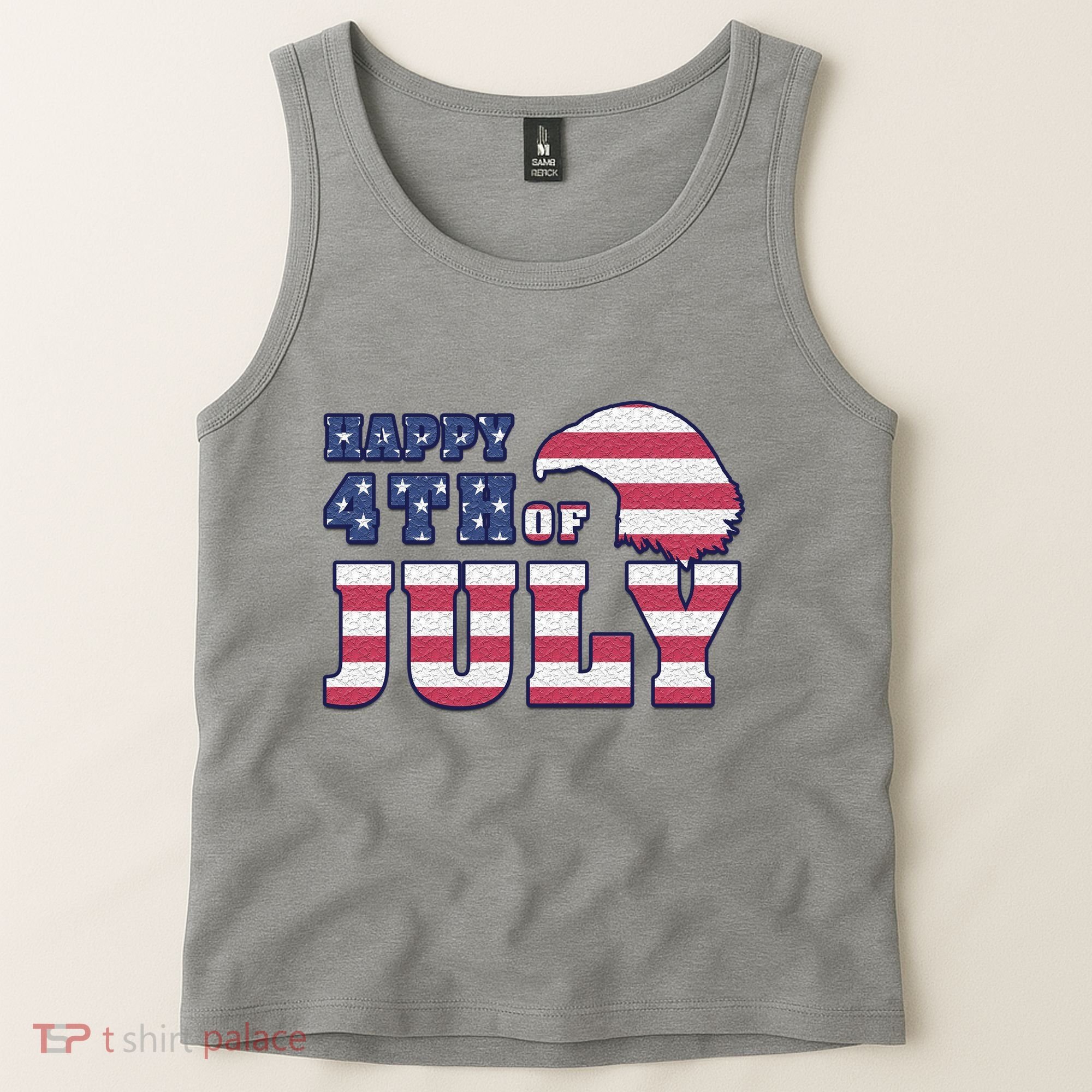 Happy 4th Of July Eagle American Tank Top