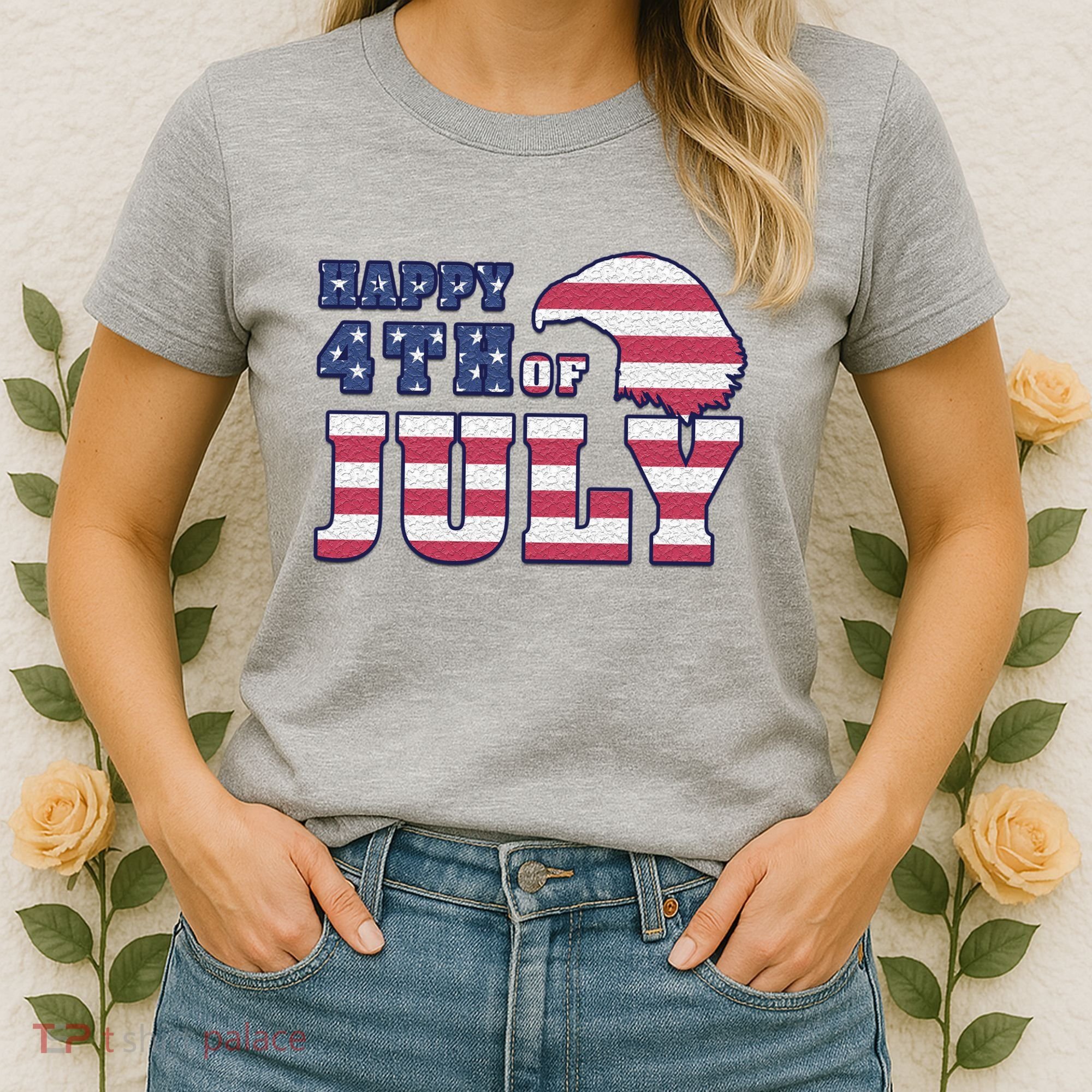 Happy 4th Of July Eagle American Women's T-Shirt