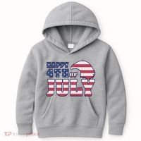 Happy 4th Of July Eagle American Kids Hoodie thumb 0