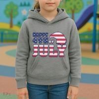 Happy 4th Of July Eagle American Kids Hoodie thumb 3