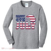 Happy 4th Of July Eagle American Kids Long Sleeve Shirt thumb 0