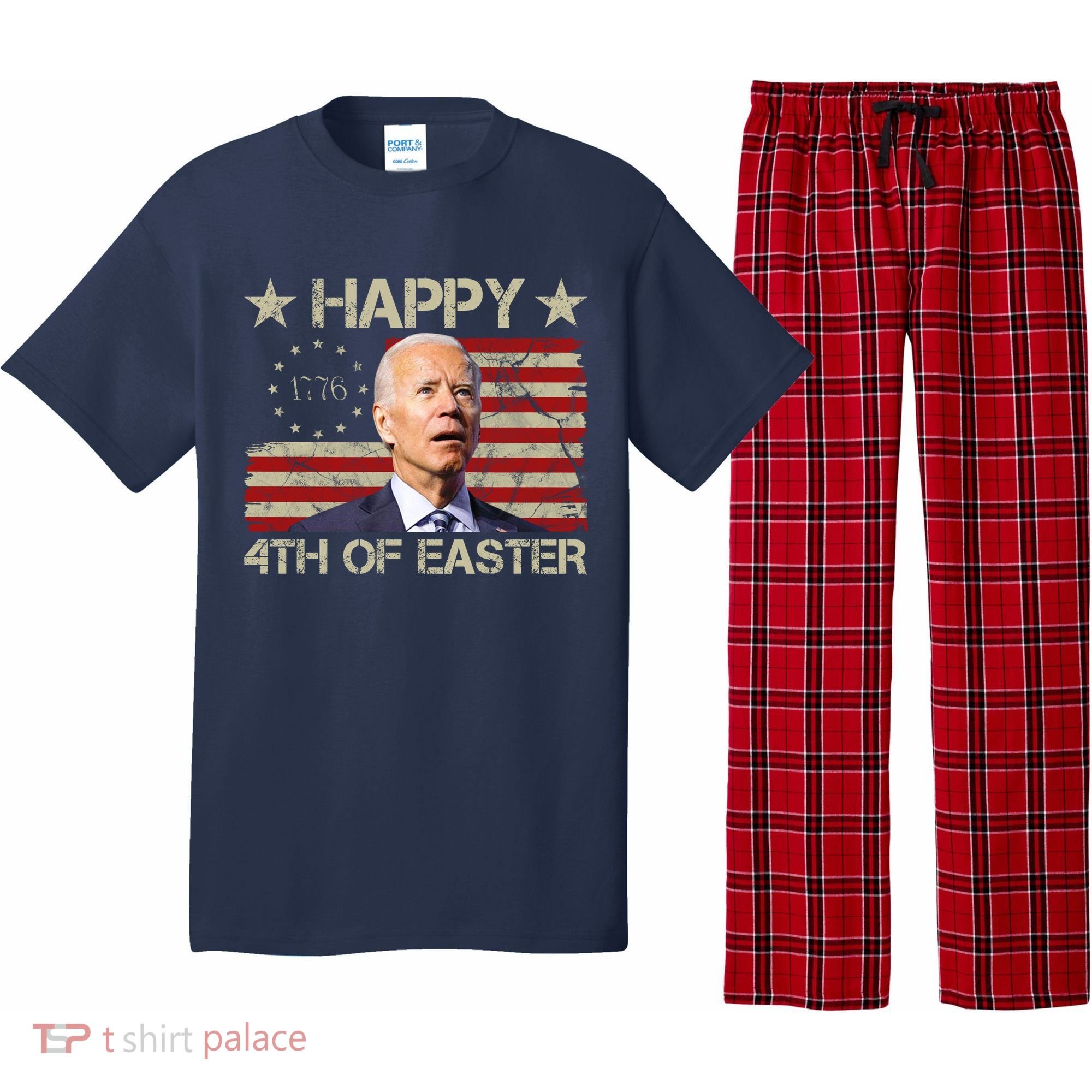 Happy 4th Of Easter Funny Usa Anti Biden Pajama Set