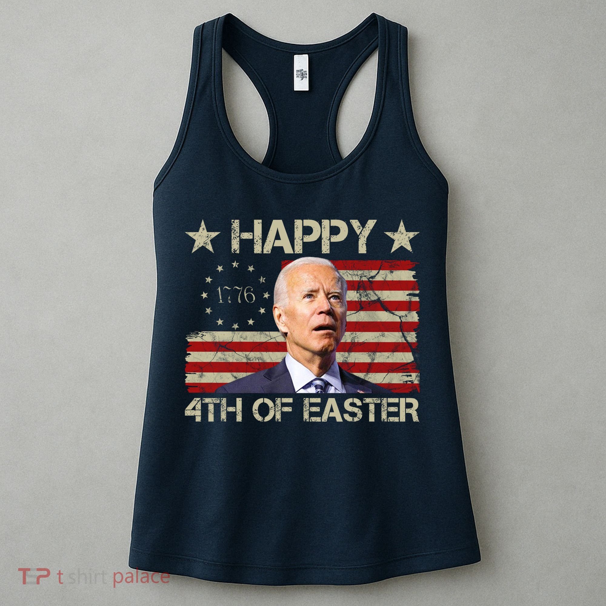 Happy 4th Of Easter Funny Usa Anti Biden Women's Tank Top