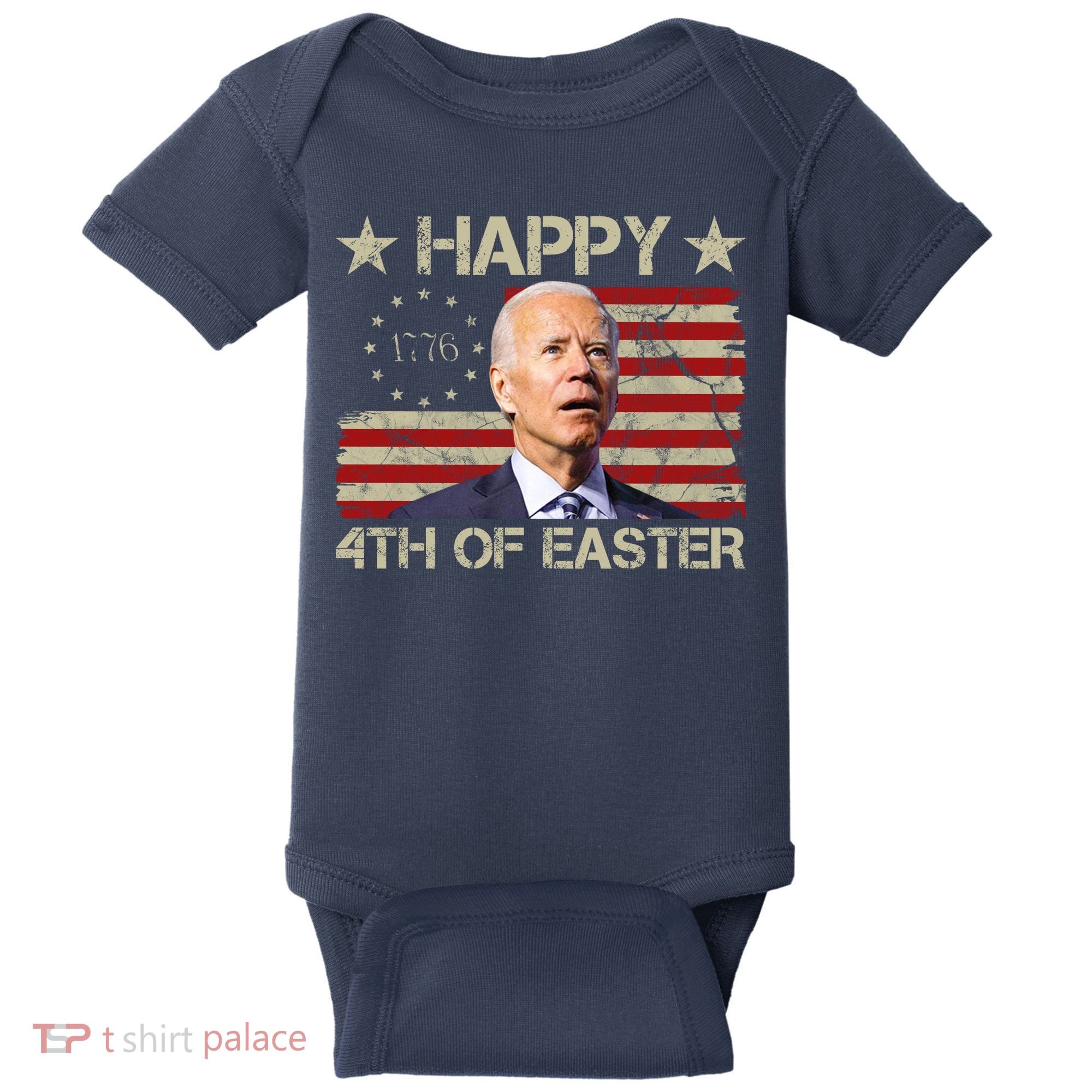 Happy 4th Of Easter Funny Usa Anti Biden Baby Bodysuit