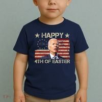 Happy 4th Of Easter Funny Usa Anti Biden Toddler T-Shirt thumb 2
