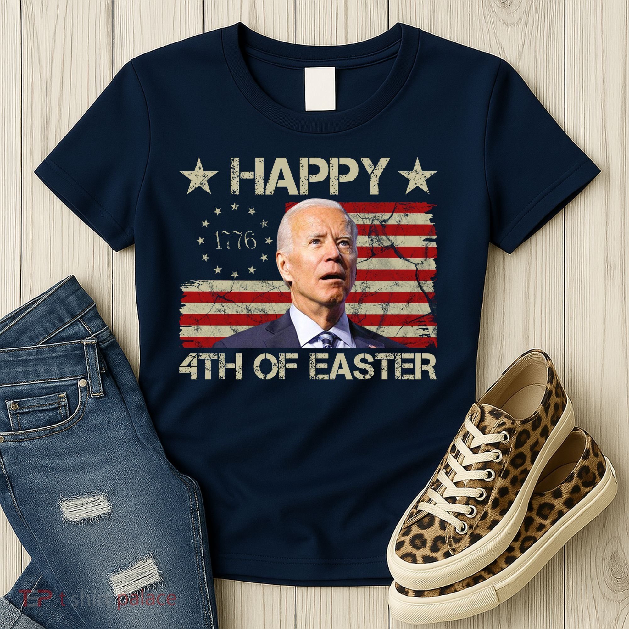 Happy 4th Of Easter Funny Usa Anti Biden Women's T-Shirt