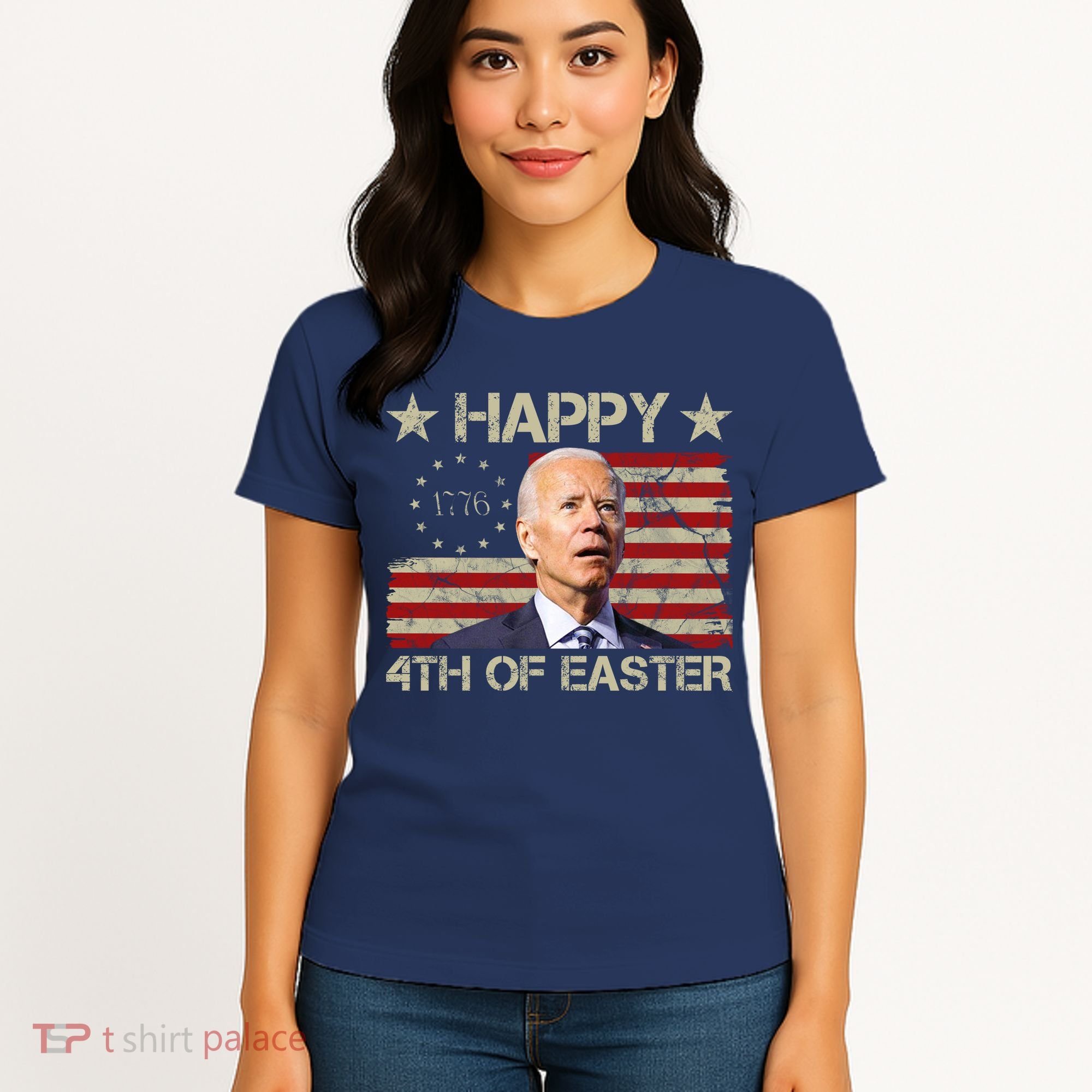 Happy 4th Of Easter Funny Usa Anti Biden Women's T-Shirt